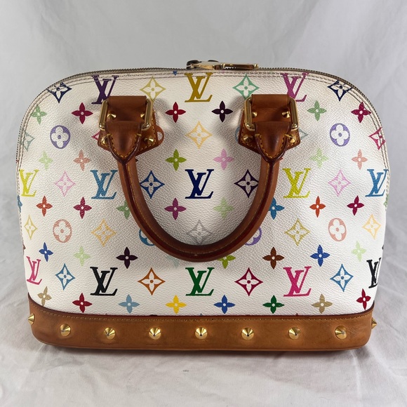 LOUIS VUITTON Authentic Monogram Multicolor White Base Alma Made in USA M92647 - Picture 16 of 17
